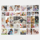 Ontwerp uw eigen 35 fotocollage Poster Fleece Deken (Voorkant (Horizontaal))