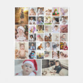 Ontwerp uw eigen 35 fotocollage Poster Fleece Deken (Voorkant)