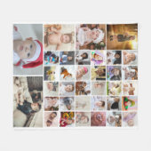 Ontwerp uw eigen 35 fotocollage Poster Fleece Deken (Voorkant (Horizontaal))