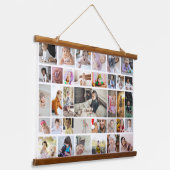 Ontwerp uw eigen 35 fotocollage Poster Hangend Wandkleed (Gebogen)