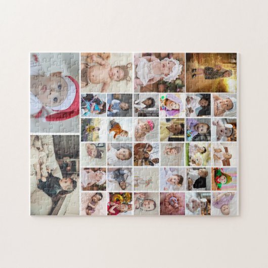 Ontwerp uw eigen 35 fotocollage Poster Legpuzzel (Horizontaal)