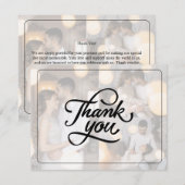 Ontwerp uw eigen 3 foto collage bruiloft bedankkaart (Voorkant / Achterkant)