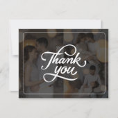 Ontwerp uw eigen 3 foto collage bruiloft bedankkaart (Voorkant)