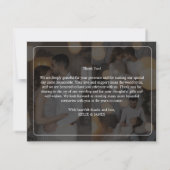 Ontwerp uw eigen 3 foto collage bruiloft bedankkaart (Achterkant)