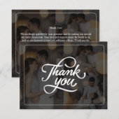 Ontwerp uw eigen 3 foto collage bruiloft bedankkaart (Voorkant / Achterkant)