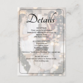 Ontwerp uw eigen 3 foto collage bruiloft informatiekaartje