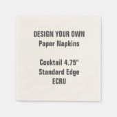 Ontwerp uw eigen 4,75-inch ECRU-cocktailservetten Servetten (Voorkant)