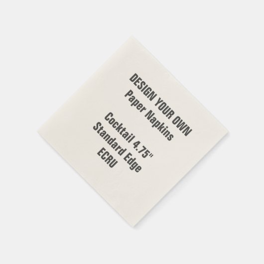 Ontwerp uw eigen 4,75-inch ECRU-cocktailservetten Servetten (Hoek)