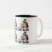 Ontwerp uw eigen 4 collage foto's tweekleurige koffiemok (Voorkant rechts)