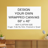 Ontwerp uw eigen 60"x 40"Verpakt canvas Afdruk (Insitu (Woonkamer))