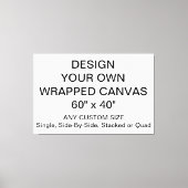 Ontwerp uw eigen 60"x 40"Verpakt canvas Afdruk (Voorkant)