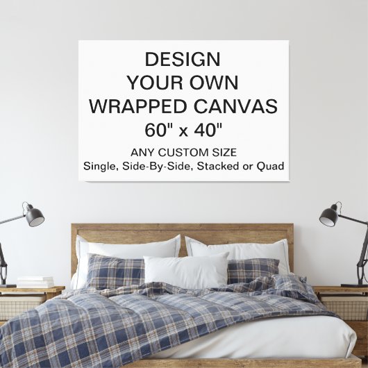 Ontwerp uw eigen 60"x 40"Verpakt canvas Afdruk (Insitu (Slaapkamer))