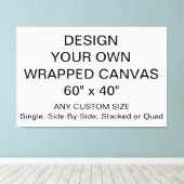 Ontwerp uw eigen 60"x 40"Verpakt canvas Afdruk (Insitu (Houten vloer))
