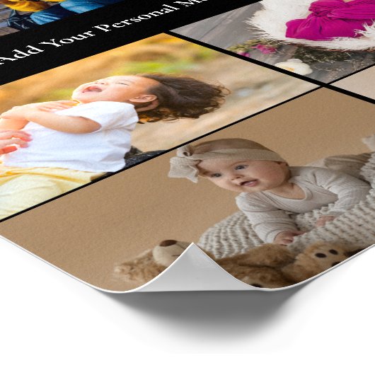 Ontwerp uw eigen 9 fotocollage Poster (Hoek)