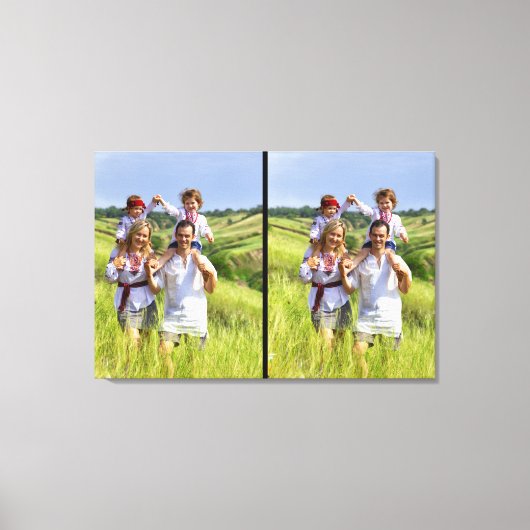 Ontwerp uw eigen, aangepaste 2-serie fotoCollege - Canvas Afdruk (Voorkant)