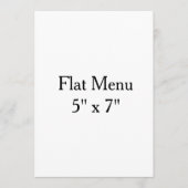 Ontwerp uw eigen aangepaste 5" x 7" platte menu (Voorkant)