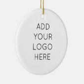 Ontwerp uw eigen aangepaste, aangepaste Afbeelding Keramisch Ornament (Rechts)