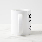 Ontwerp uw eigen aangepaste, aangepaste Jumbo-Mok Grote Koffiekop (Achterkant)
