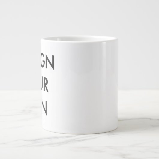 Ontwerp uw eigen aangepaste, aangepaste Jumbo-Mok Grote Koffiekop (Voorkant)