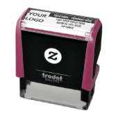 Ontwerp uw eigen aangepaste adresstempel met Logo Zelfinktende Stempel (Product)