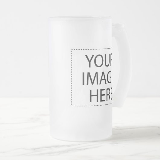 Ontwerp uw eigen aangepaste cadeautjes - leeg matglas bierpul (Voorkant rechts)