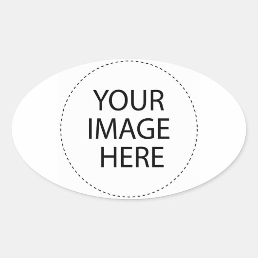 Ontwerp uw eigen aangepaste cadeautjes - leeg ovale sticker (Voorkant)