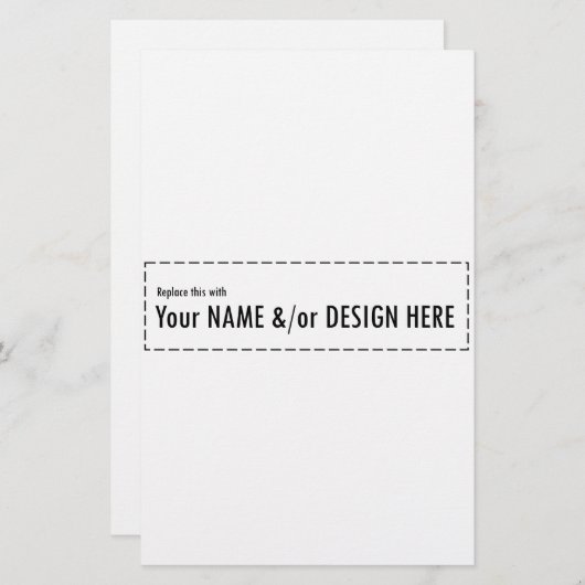 Ontwerp uw eigen aangepaste eigen naamontwerp aan  briefpapier (Voorkant / Achterkant)