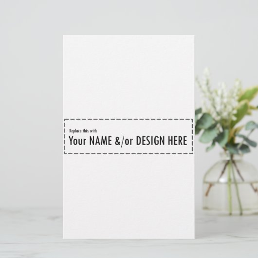 Ontwerp uw eigen aangepaste eigen naamontwerp aan  briefpapier (Staand voorkant)