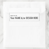 Ontwerp uw eigen aangepaste eigen naamontwerp aan  rechthoekige sticker (Tas)