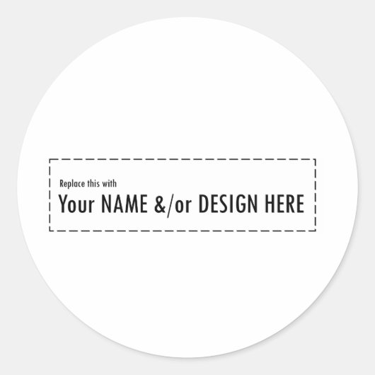 Ontwerp uw eigen aangepaste eigen naamontwerp aan ronde sticker (Voorkant)