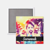 Ontwerp uw eigen aangepaste foto - Aangepaste naam Magneet (Voorkant / Achterkant)