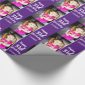 Ontwerp uw eigen aangepaste foto Aangepaste verjaa Cadeaupapier (Hoek)