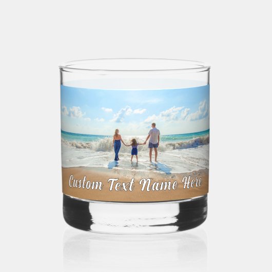 Ontwerp uw eigen aangepaste foto en tekst geperson whisky glas (Voorkant)