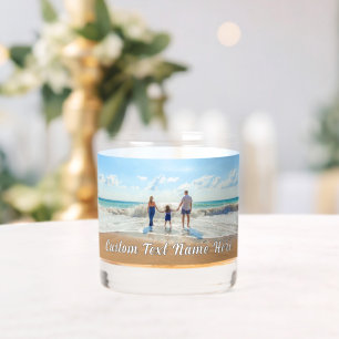 Ontwerp uw eigen aangepaste foto- en tekstpersonal whisky glas
