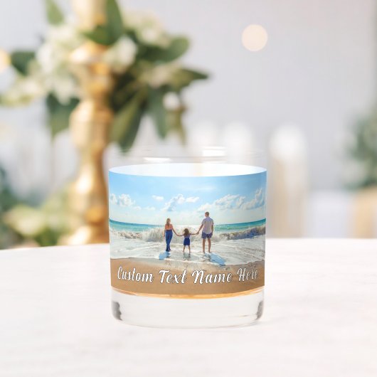 Ontwerp uw eigen aangepaste foto- en tekstpersonal whisky glas (Insitu (Huwelijk))