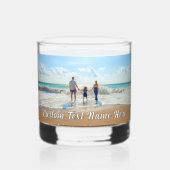 Ontwerp uw eigen aangepaste foto- en tekstpersonal whisky glas (Achterkant)