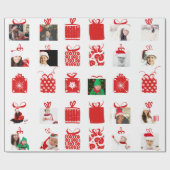 Ontwerp uw eigen aangepaste foto met kerstmis cadeaupapier (Vlak)