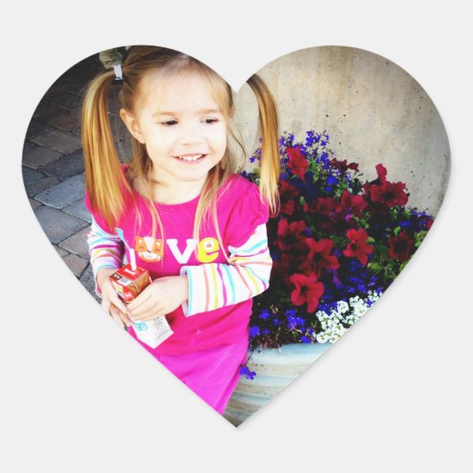 Ontwerp uw eigen aangepaste foto-stickers - Harde  Hart Sticker (Voorkant)