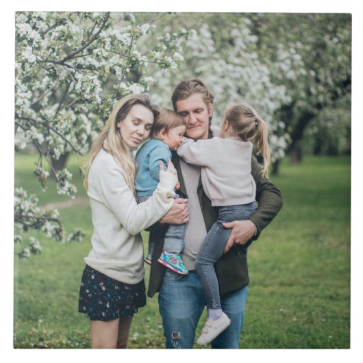 Ontwerp uw eigen aangepaste gepersonaliseerde foto tegeltje (Voorkant)