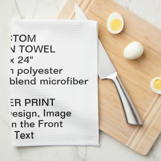 Ontwerp uw eigen aangepaste KITCHEN TOWEL op maat Theedoek (Quarter Fold)