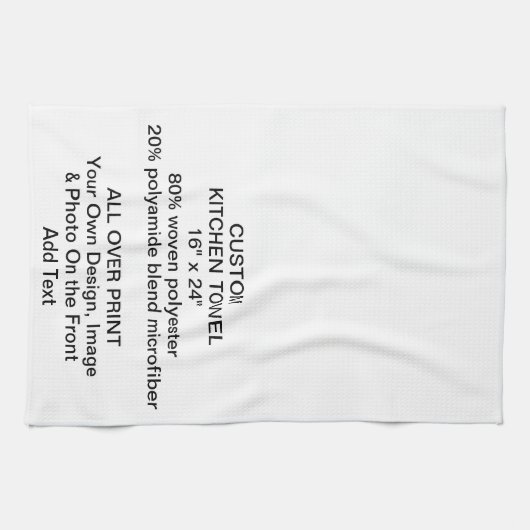 Ontwerp uw eigen aangepaste KITCHEN TOWEL op maat Theedoek (Horizontaal)