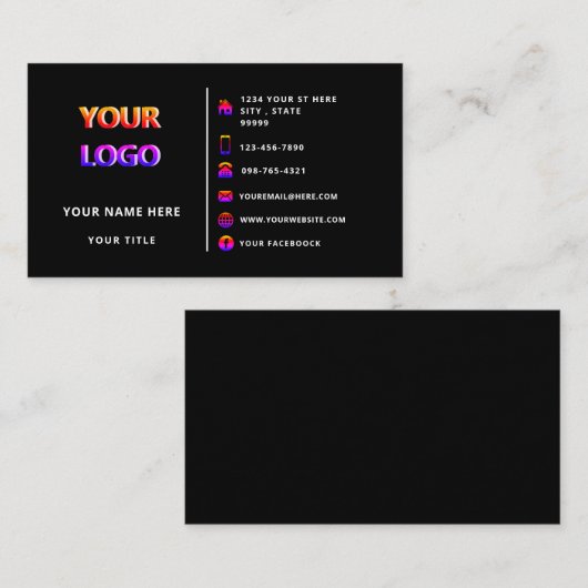 Ontwerp uw eigen aangepaste kleur Visitekaartjes (Voorkant / Achterkant)