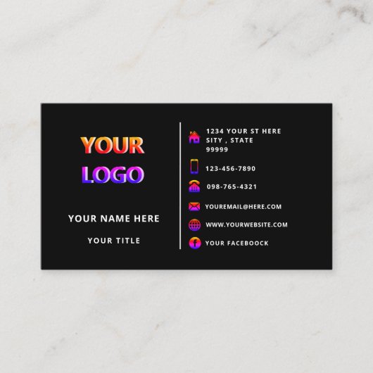 Ontwerp uw eigen aangepaste kleur Visitekaartjes (Voorkant)