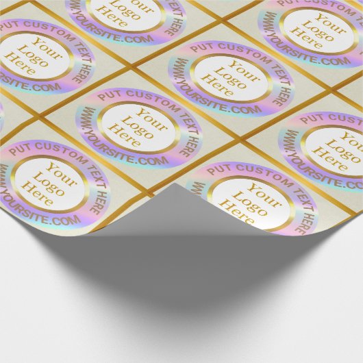 Ontwerp uw eigen aangepaste moderne Logo-bedrijf Cadeaupapier (Hoek)