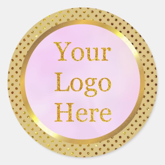 Ontwerp uw eigen aangepaste moderne Logo-bedrijf Ronde Sticker (Voorkant)