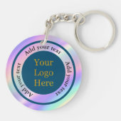Ontwerp uw eigen aangepaste moderne Logo-bedrijf Sleutelhanger (Achterkant)
