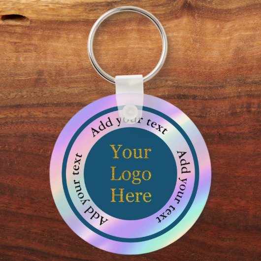 Ontwerp uw eigen aangepaste moderne Logo-bedrijf Sleutelhanger (Achterkant)