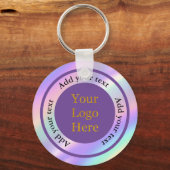 Ontwerp uw eigen aangepaste moderne Logo-bedrijf Sleutelhanger (Achterkant)