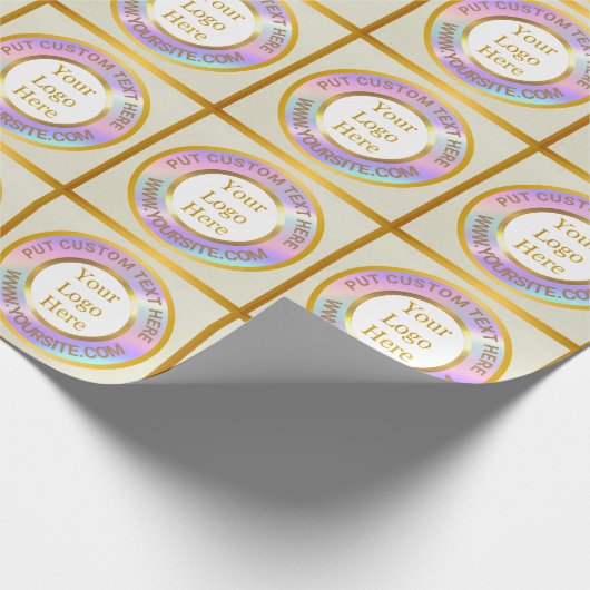 Ontwerp uw eigen aangepaste moderne Logo Business  Cadeaupapier (Hoek)