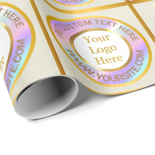 Ontwerp uw eigen aangepaste moderne Logo Business  Cadeaupapier (Rol Hoek)